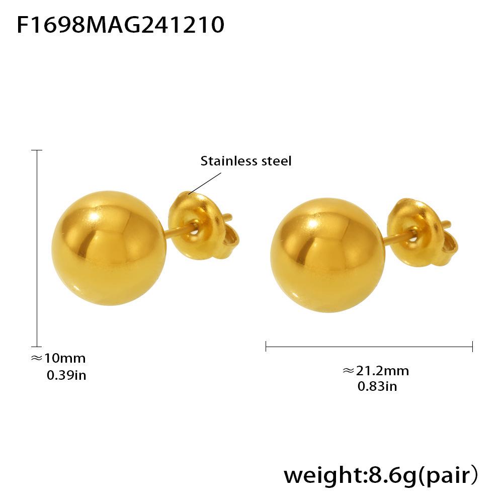 Qiong Yao Stainless Steel Hollow C-Shaped Stud Earrings - Fashionable, Versatile, Light Luxury Accessory in Stock