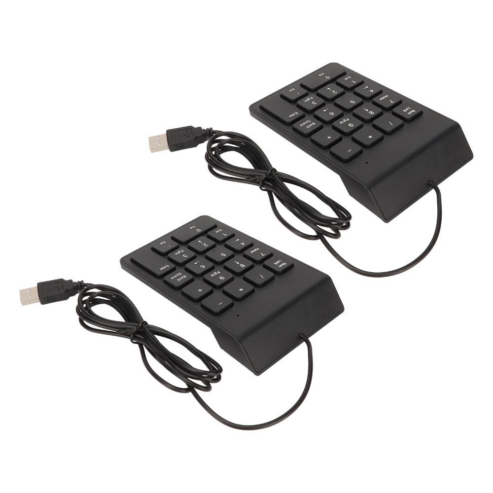 1PCS/2PCS 18 Keys Wired Number Pad Plug and Play Mechanical Number Pad Financial Accounting