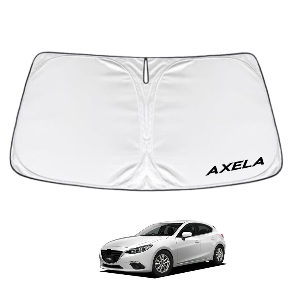 

SAWAKAKI Sunshade for Mazda Axela Sport BM Custom Designed for Windshields with Sun Heat UV Heat Compact Storage Series, Logo, Protection, Insulation,