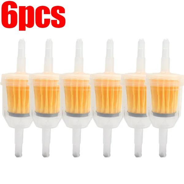1-6pcs Car Gasoline Oil Filter Pipes Universal Inline Gas Fuel Filter for Small Engine Lawn Mower Motorcycle Accessories 6MM-8MM