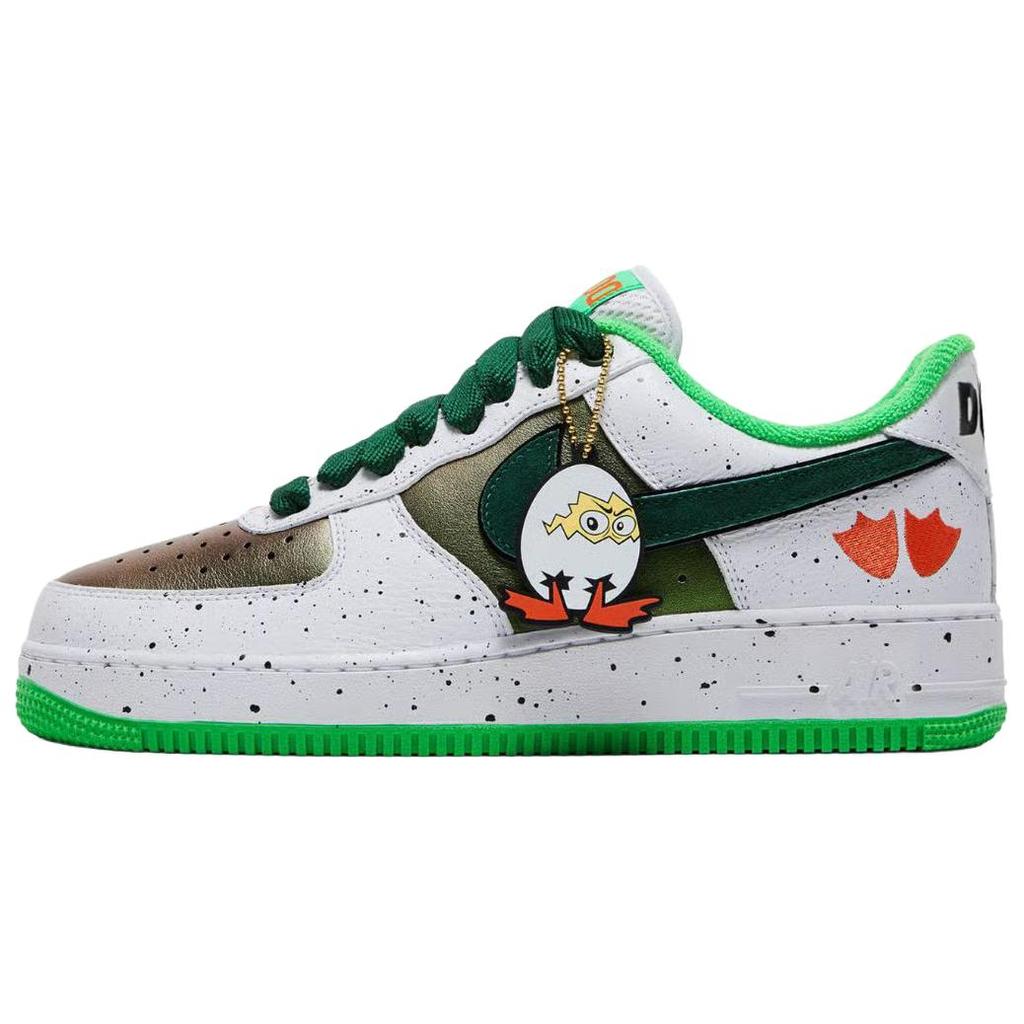 Nike X DOAF Air Force 1 Scarpe da Skateboard Basse Unisex Bianco Verde IU7613-100