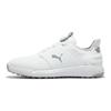 IGNITE ELEVATE Disc Unisex Fabric Leather Low Golf Shoes White Silver 376080-01