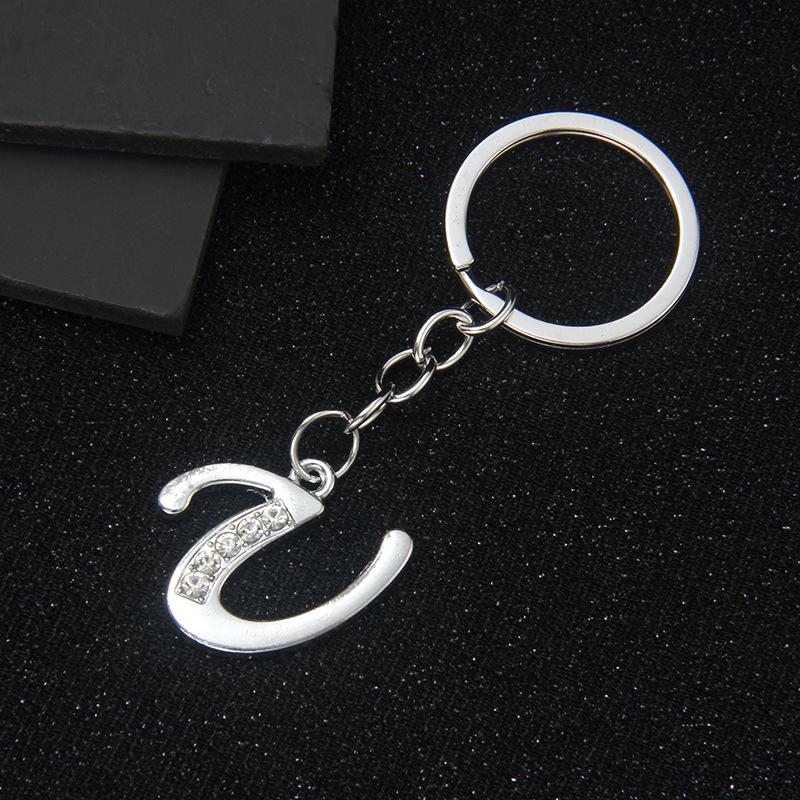 Simple Personality 26 Letters Versatile Keychain European and American New English Creative Luggage Keyring