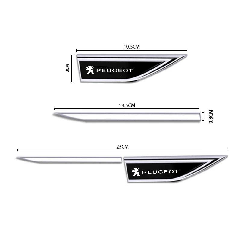 2 Pezzi Accessori Auto Strisce Porte Laterali Adesivi Auto per Peugeot 206 307 308 3008 207 208 407 508 2008 408 4008 Auto