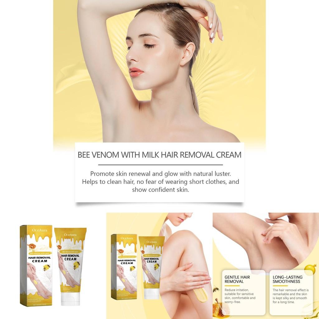 Oceaura Cremă de Depilat cu Lapte și Venin de Albine Hidratantă Pentru Îngrijirea Delicată a Corpului