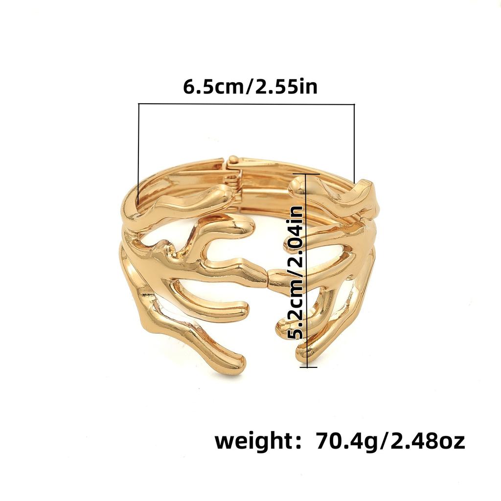 Small Niche Design Alien Tree Branch Ladies' Alloy Open Bracelet Halloween Party Theme Role-playing Exaggerated Decoration