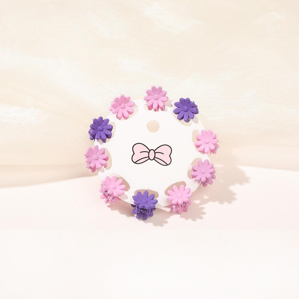10 Pcs/set Cute Flower Stars Small Hair Claws for Girls Kids Hair Pins Colorful Hair Clips Crabs Fashion Hair Accessories