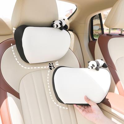 Panda Car Headrest Neck Pillow Breathable Comfortable Car Seat Pillow Four Seasons General Motors Headrest