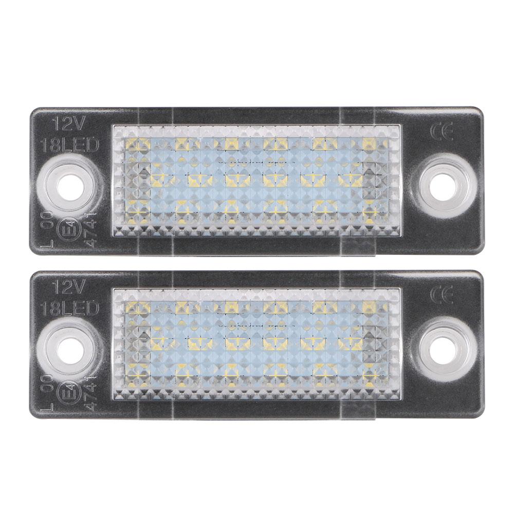 Acessórios automotivos para VW Passat LED luz de placa de licença 2Pcs com decodificador integrado Lâmpadas de placa de licença de carro