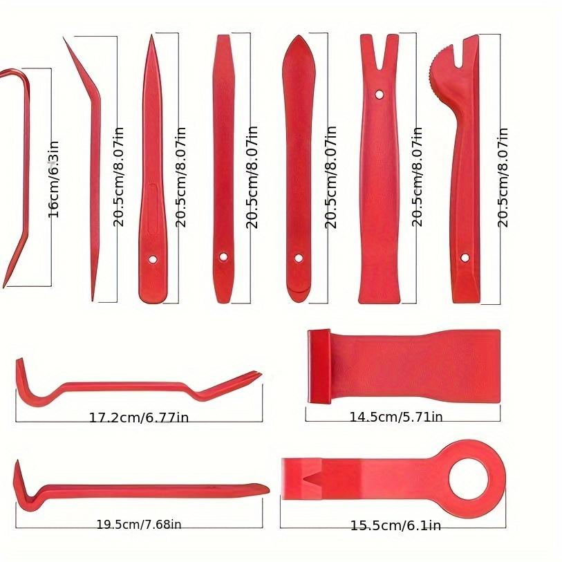19pcs Car Stereo Installation Tool Set Interior Door Panel Clip Removal Center Console Pry Bar Screwdriver Car Jacking Board, Without Battery