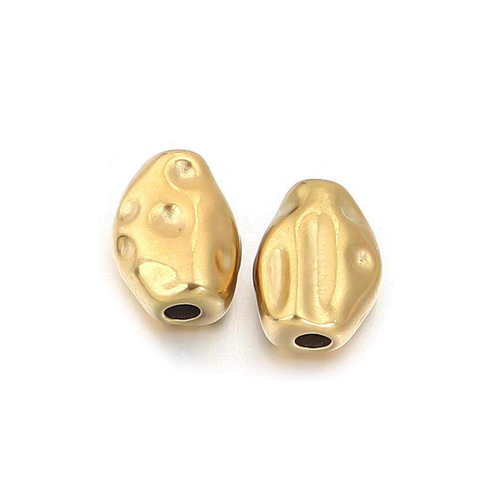 5-10pcs Irregular Gold Color Stainless Steel Beads for Jewelry Making Meteorite Beads Spacer Beads DIY Bracelet Necklace