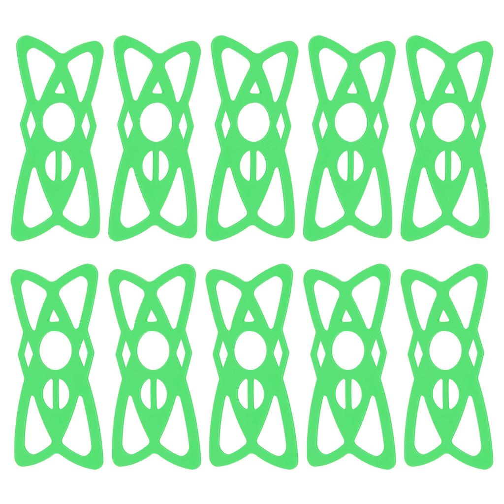 10pcs Bike Motorcycle Phone Mount Tether Silicone Handlebar Cradle Holder Band for Mountain Road BicycleGreen