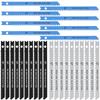 50/25PCS Contractor Jigsaw Blades Set with Storage Case, Assorted T-Shank Jig Saw Blades for Wood, Plastic and Metal Cutting