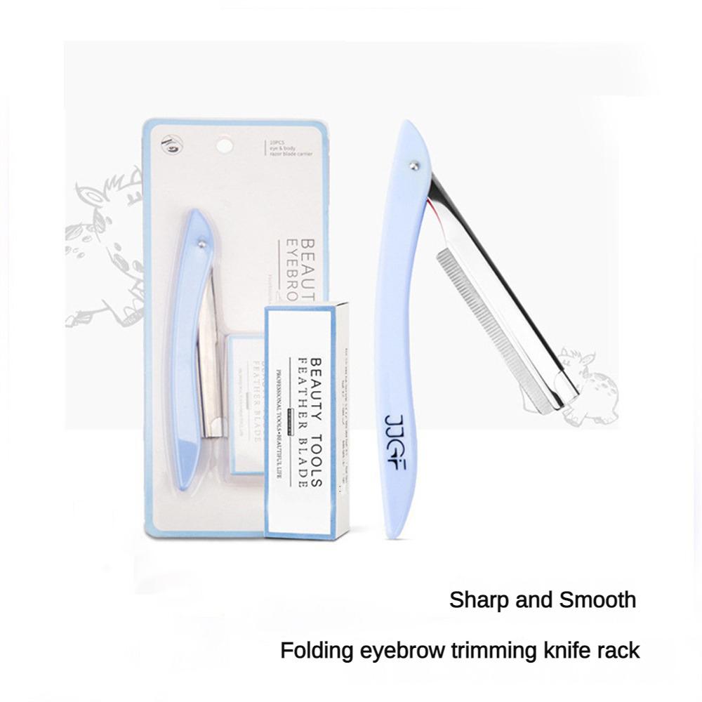 Augenbrauen-Trimmer, Augenbrauen-Trimmmesser, Edelstahl, professionelle Augenbrauenrasur, Gesichtsrasierer, tragbares Mini-Augenbrauenmesser
