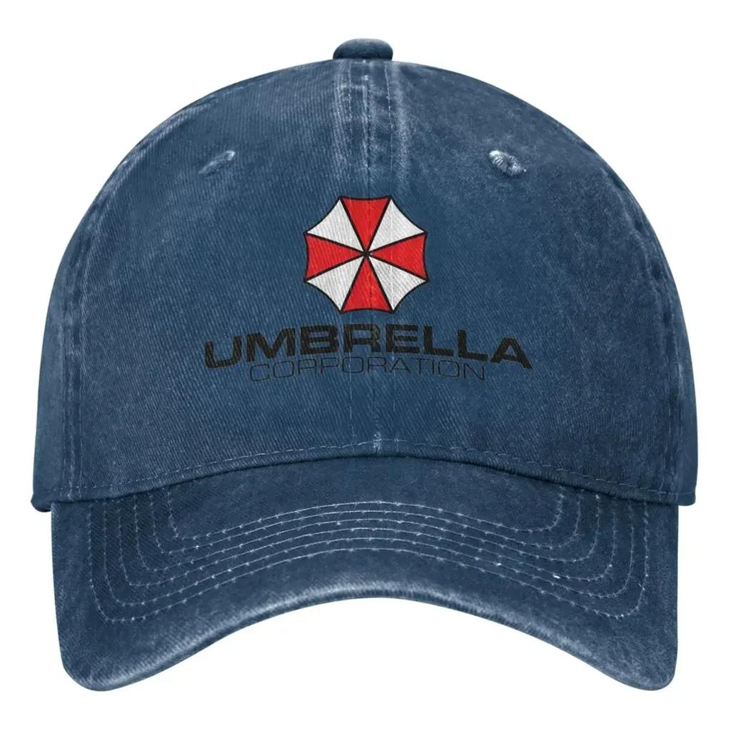 Umbrella Corporation Denim Baseball Cap Residents Evils Game Hiking Trucker Dad Hat Summer Women Unisex Sunscreen Baseball Caps