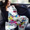 1pc Hello Kitty & Friends Blanket, Home Decorative Throw Blanket, All Seasons Use, Living Room, Travel, Camping, Car Blankets, Beach, Office Naps, Gif