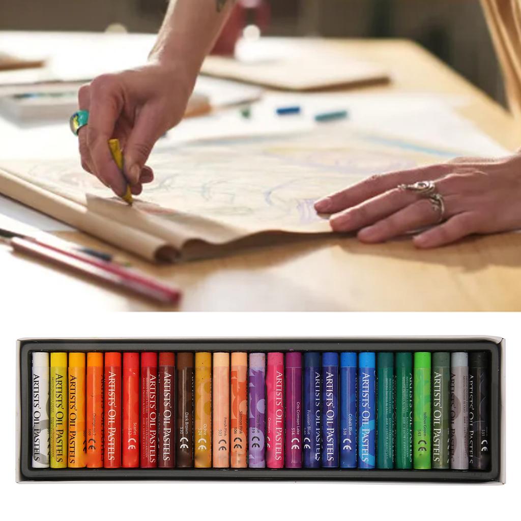 25 Colors Oil Pastels Set Professional Vibrant Creamy Soft Oil Pastels for Artists Beginners Student