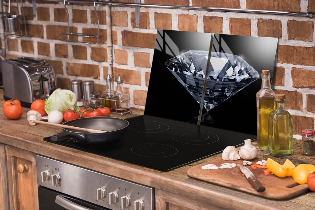 SZKLANA PŁYTA OCHRONNA NA KUCHENKĘ 70x52 DIAMENT
