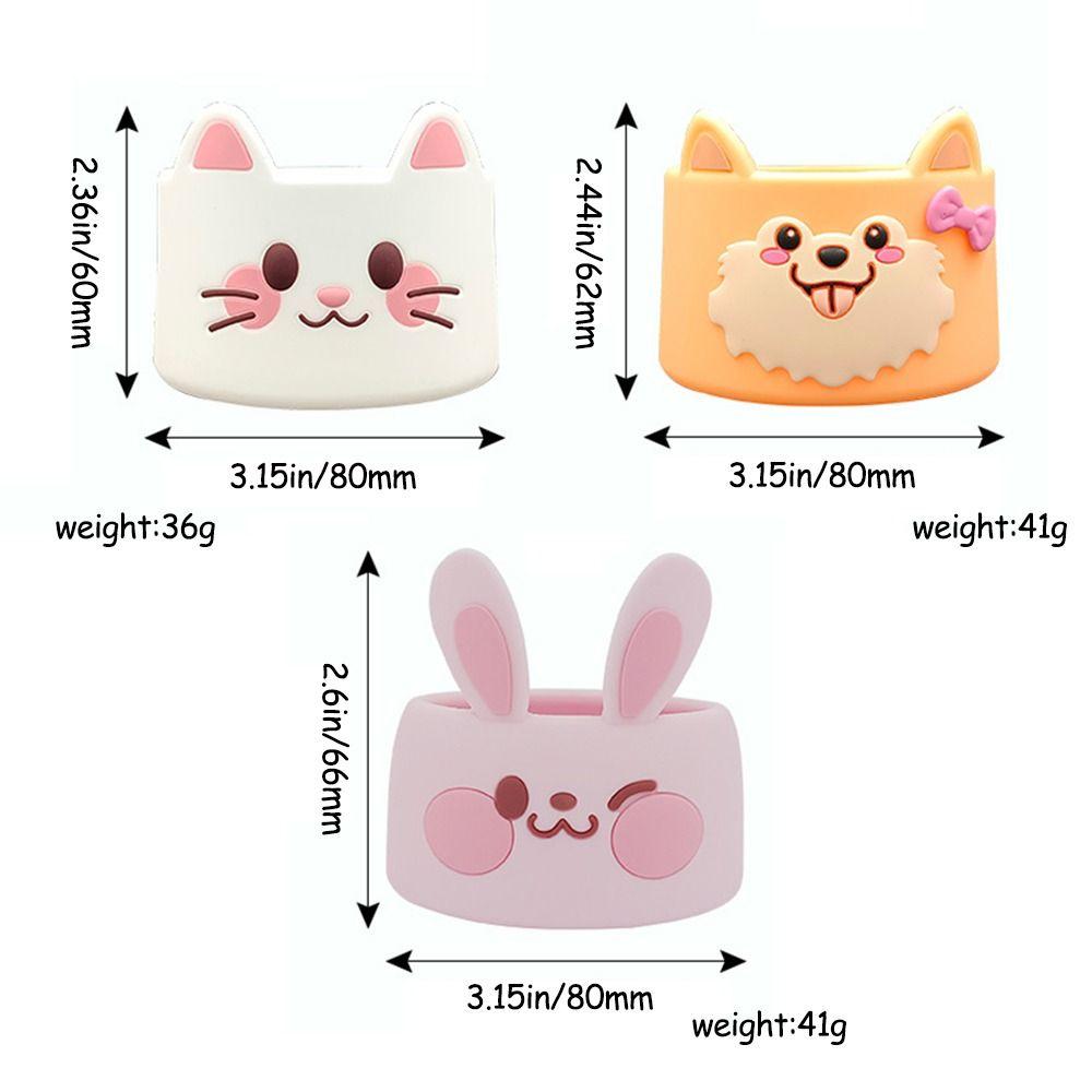 Creative Silicone Bottle Bottom Sleeve Cute Animal Anti-Slip Protective Case Travel Heat-insulated Water Bottle Pad for 40oz