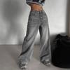Damen Retro High-Waist Wide-Leg Jeans – Frühling/Herbst Modetrend
