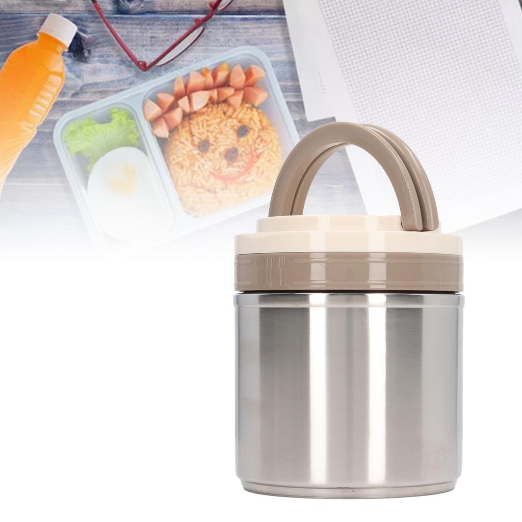 Insulated Food Jar 304 Stainless Steel Japanese Round Shape Vacuum Lunch Food Container for Worker 1.2L