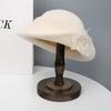 French daughter style elegant top hat female autumn and winter Hepburn style beret retro fashion face hat bucket hat