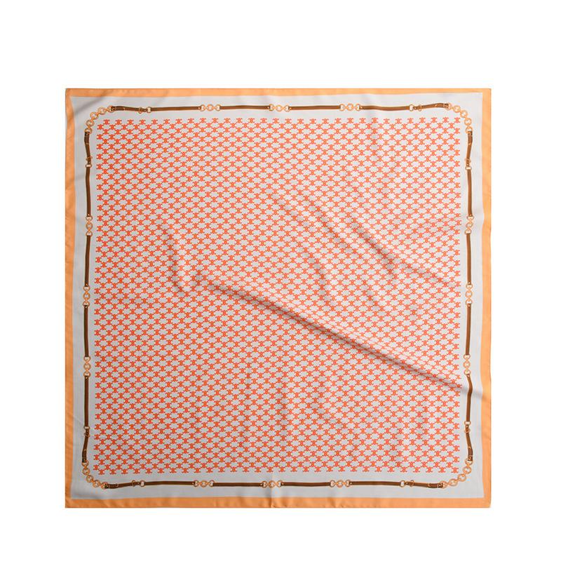 Foulard Stampati Primavera ed Estate, Foulard Quadrati 90 Fiore di Tè, Foulard da Donna Protezione Solare, Foulard, Accessori