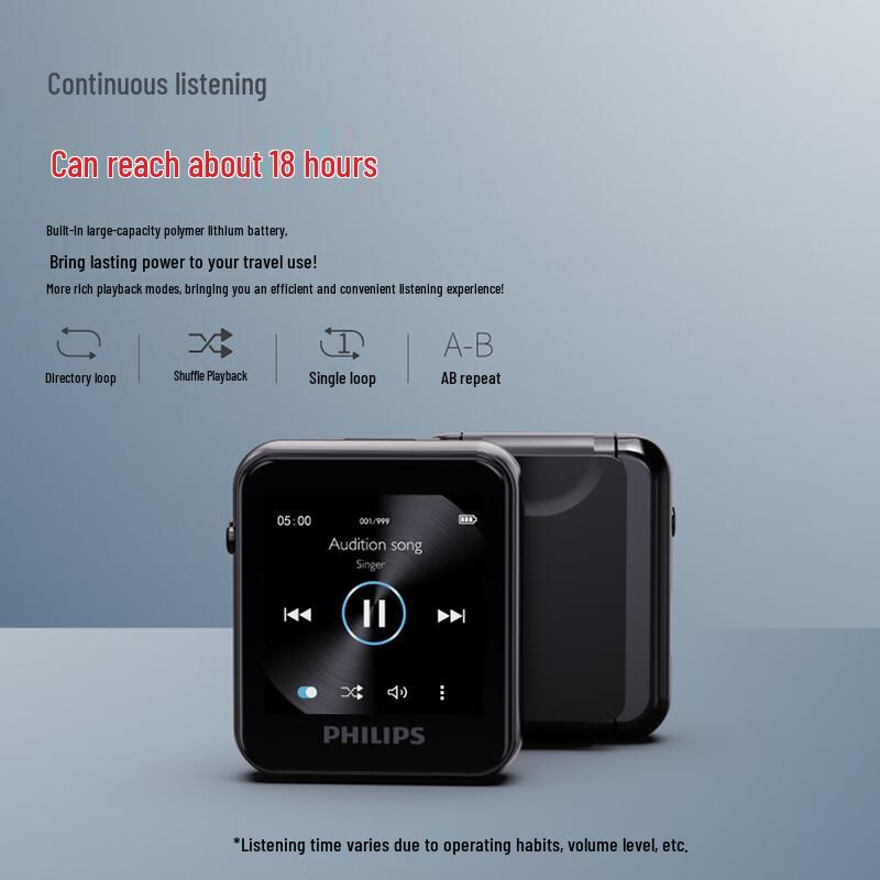 Philips SA6116 HIFI Lossless MP3 Player CN Plug (adapter Included)