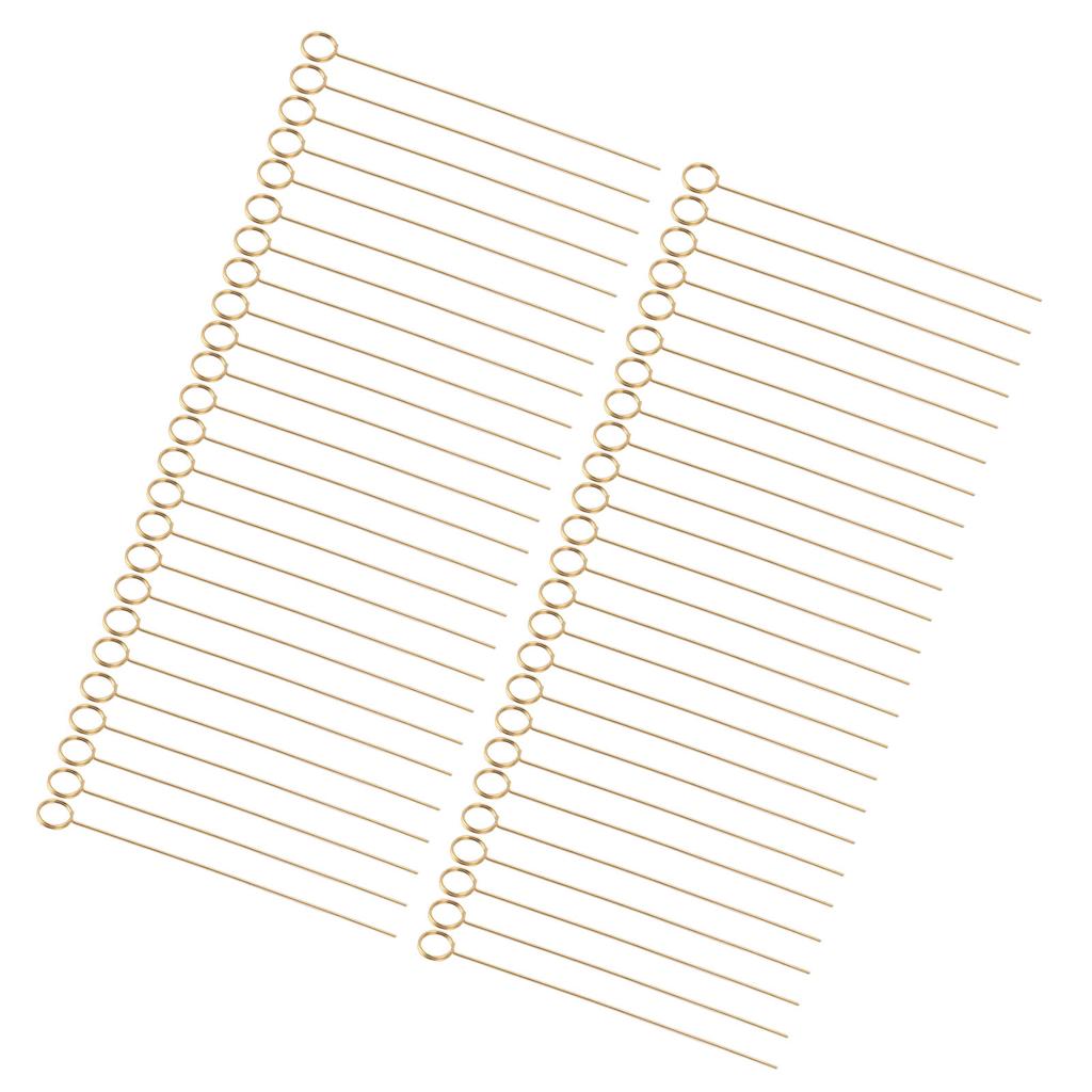 50pcs Floral Picks Clips Reusable Golden Metal Wire Floral Place Card Holder 6in Photo Memo Holder Pick for Wedding