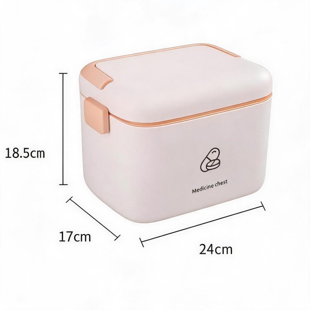 Removable Tray Medicine Storage Box Thickened Pp Family Emergency Medicine Case Home Use