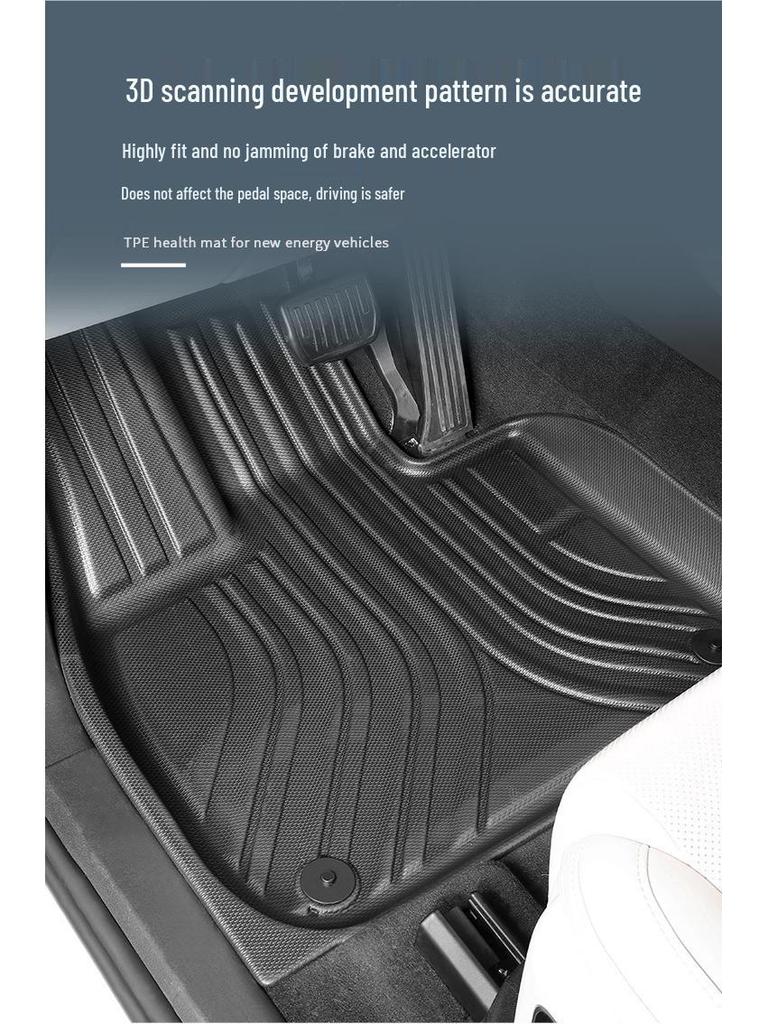 Eco-friendly TPE Floor Mats for Land Rover Discovery Sport (2018-2025), Including Trunk and Backrest Pads.