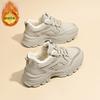 2025 Winter Velvet Dad Shoes Women's Korean Version Versatile Thick-soled Thickened Thermal Cotton Shoes Sports Shoes Casual Running Shoes