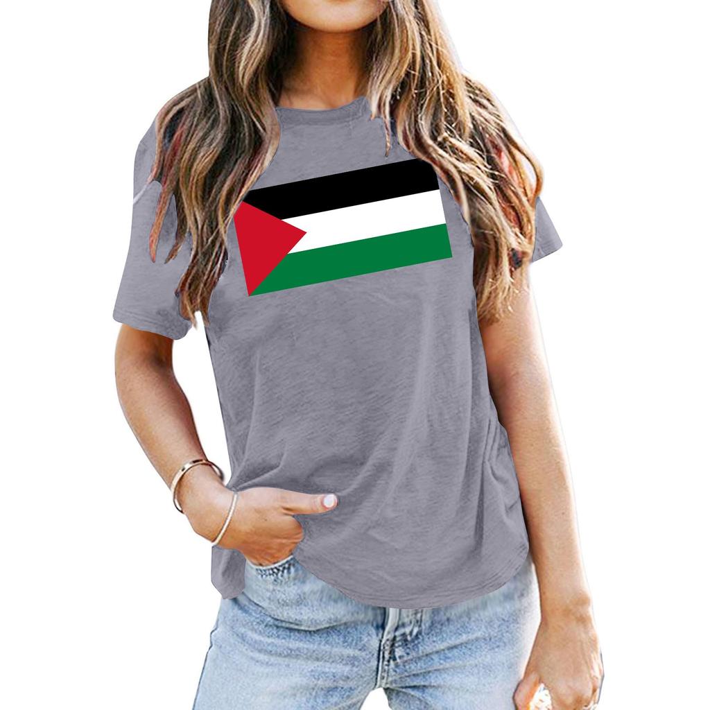 Tricou cu imprimeu Drapelul Palestinian gratuit Topul Conflictului Palestinian Israelian