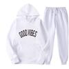 2026 Mens Tracksuit Set Hooded Sweatshirt Pants Winter Fleece Lined Casual Sportswear