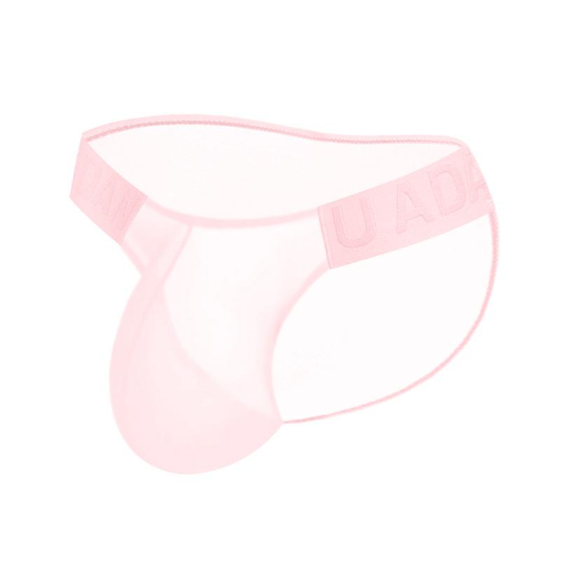 1/3-teilige sexy Herren-Slips, ultradünne transparente Unterwäsche aus Eisseide für den Sommer, geprägte Taillenbewegung ohne Spuren der Unterhose