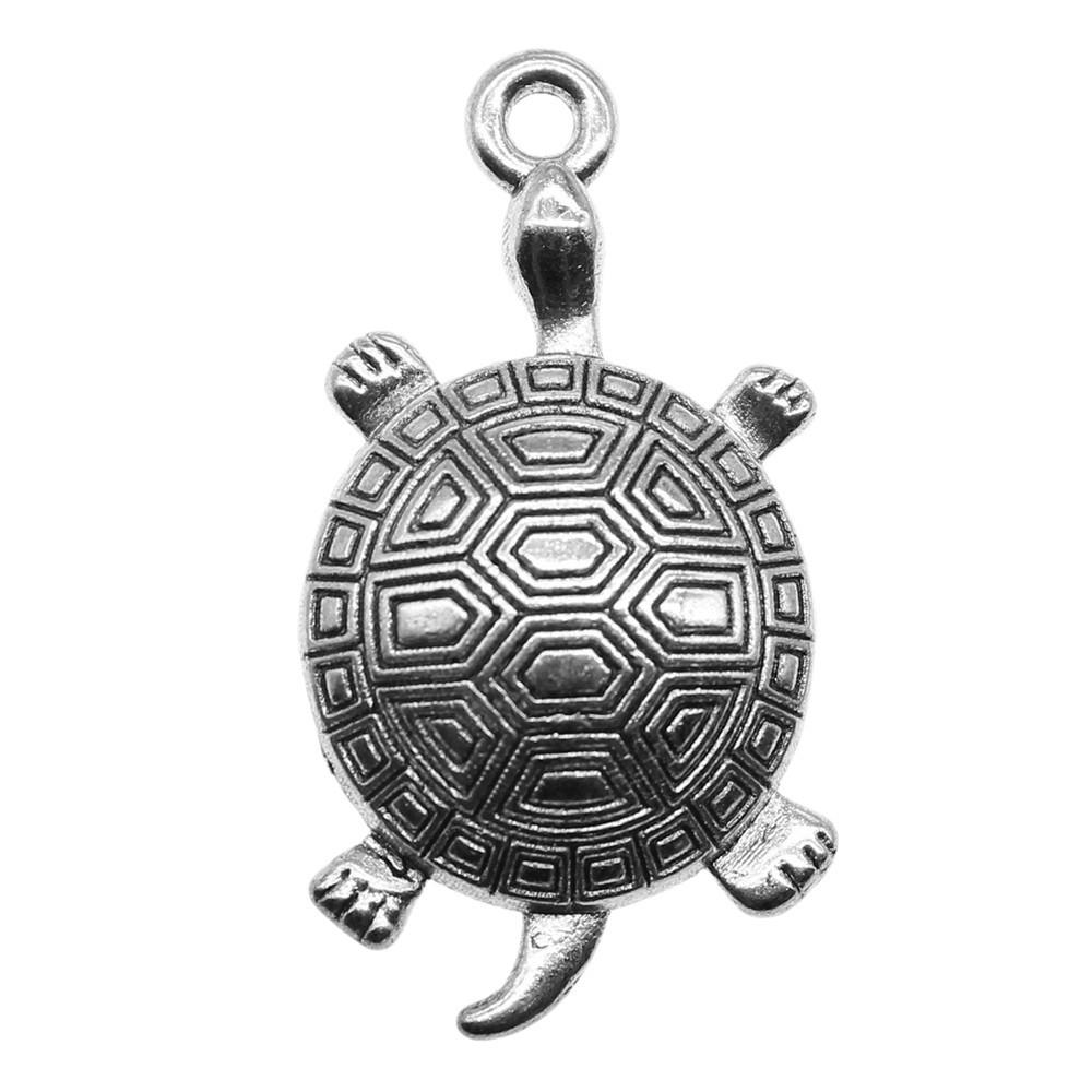 Turtle Charms Antique Bronze Silver Pendants For Animal Themed Jewelry Making