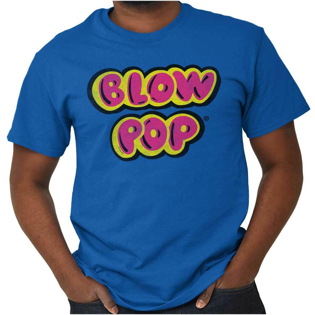 Vintage Charms Blow Pop Logo Candy Lollipop Womens or Mens Crewneck T Shirt Tee