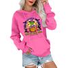 Women's Casual Comfortable Neck Hooded Long Sleeve Christmas Print Warm Sweatshirt