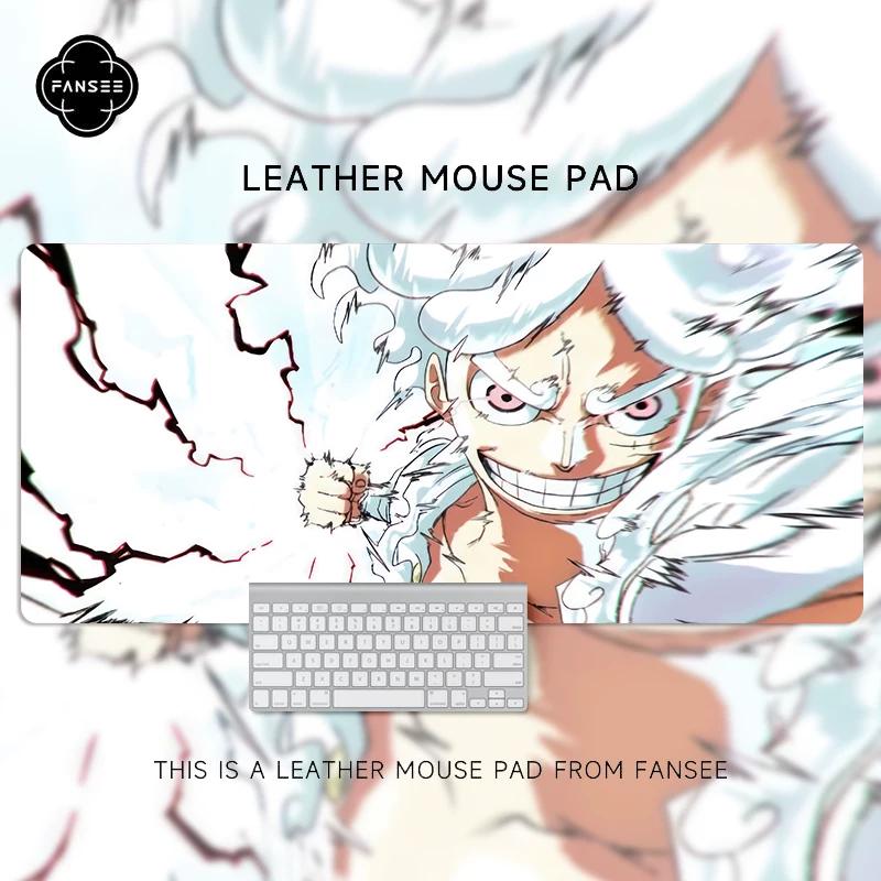 Cartoon  Animation ONE PIECE Monkey D. Luffy Leather Mouse Pad Oversized Animation Two-dimensional Office Computer Desk Pad Waterproof Non-slip Pad