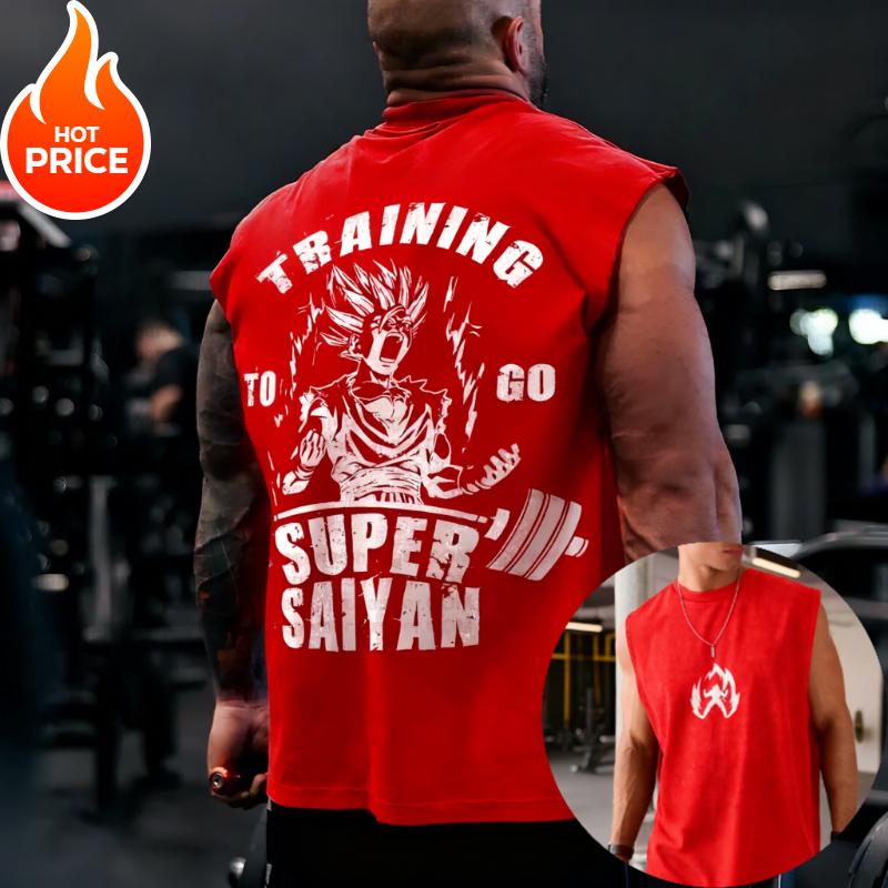 2025 One Piece Anime Luffy Peripheral Print Tank Top Gym Men's Loose Sports Summer Fashion Pure Cotton Breathable Vest