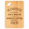 Cutting Board / Appetizer Platter - PLANETEE - A Wonderful Carpenter - Engraved Bamboo - 30 X 20 X 1 Cm - Hole 24 Mm