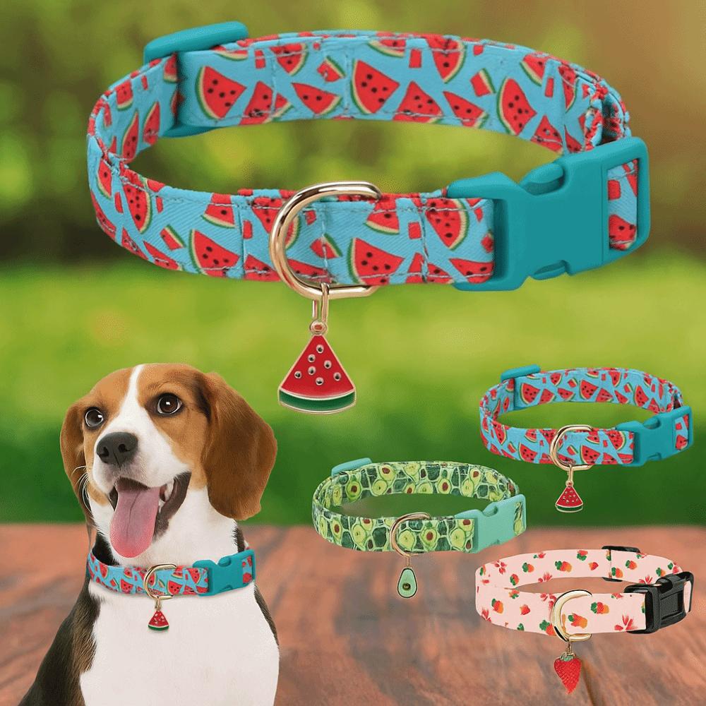 Adjustable Dog Necklace Soft Cat Watermelon Collar Fashion Pet Chain Pet Accessories
