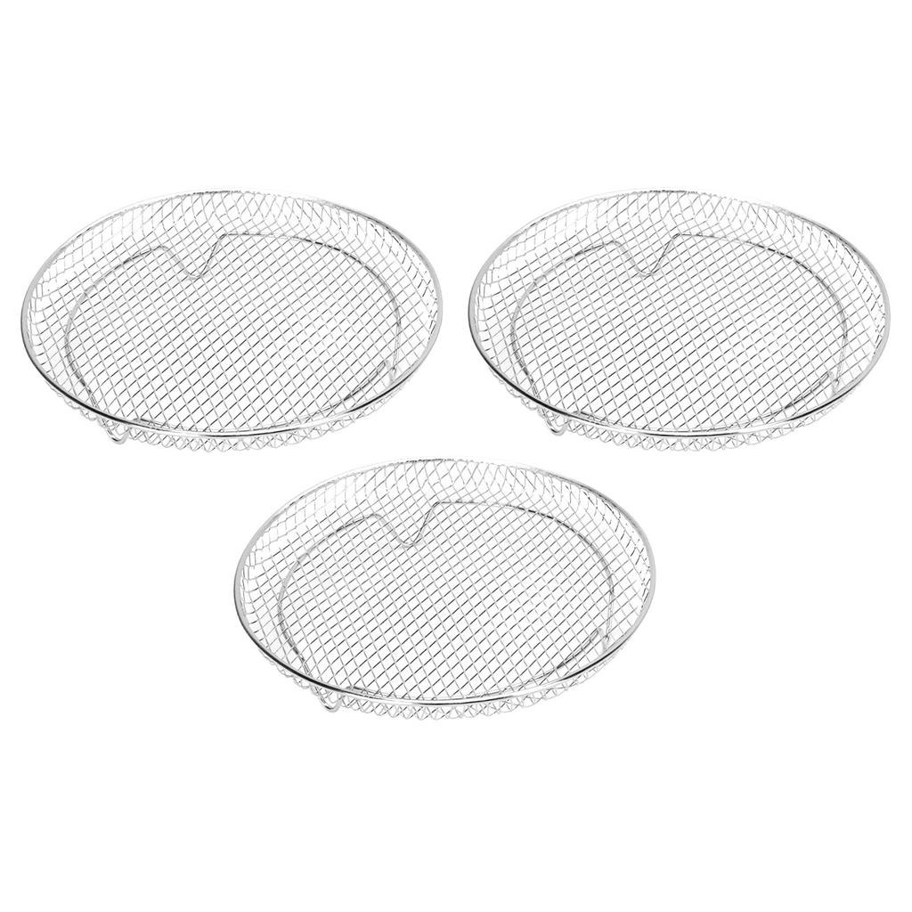 Fryer Accessories 3 Layer Fryer Rack 304 Stainless Steel Dehydrator Rack Detachable Round Grill Rack Dishwasher Safe