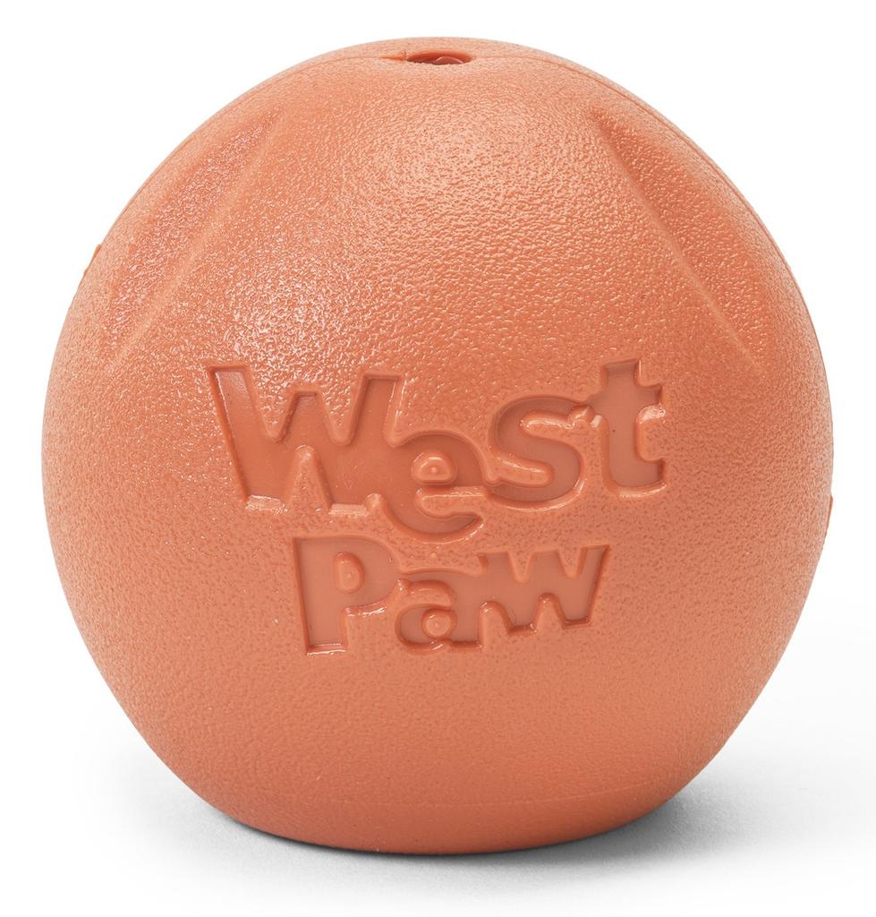 West Paw Zogoflex Echo Randa Hundespielzeug, Hundeball, Orange, Groß