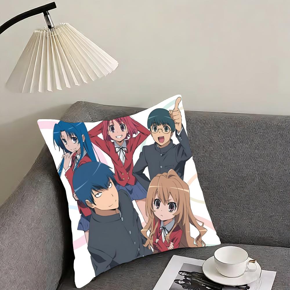Toradora! Cushion Cover Reversible Plush Pillow Cover – For Car, Sofa, Bedroom, Perfect As a Gift.