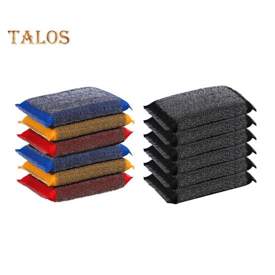 6Pcs Stainless Steel Wire Dish Cloth Cookware Cleaning Dirt All-Purpose Scrub Pads Heavy-duty Kitchen Sponges