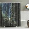 Vibrant Colorful Shower Curtain with Geometric Pattern Bathroom Decoration Home Improvement Decorations Waterproof Fabric for Ba