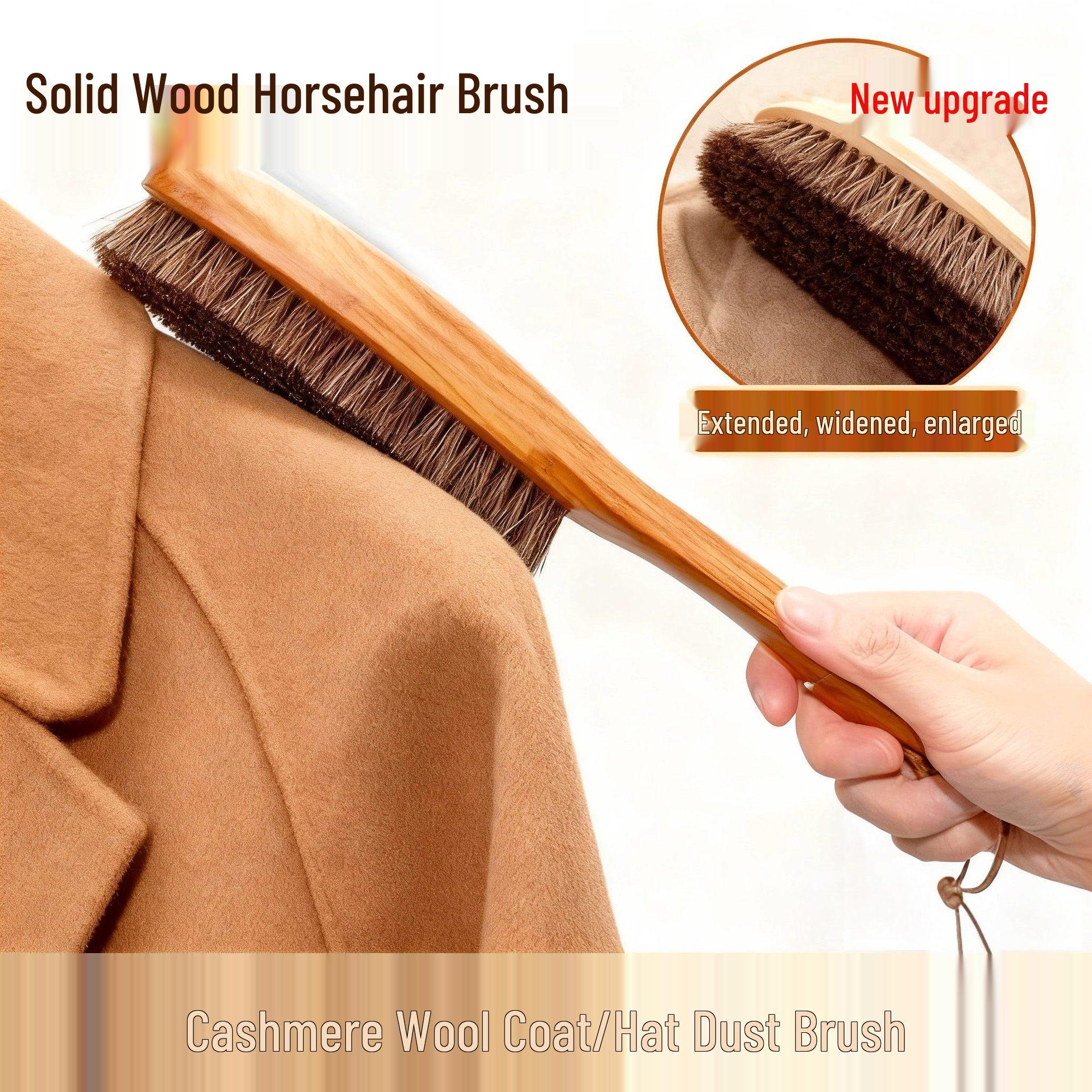 Wool Coat and Sweater Brush - Soft Horsehair and Cashmere Bristles for Gentle Hair Removal Zhejiang
