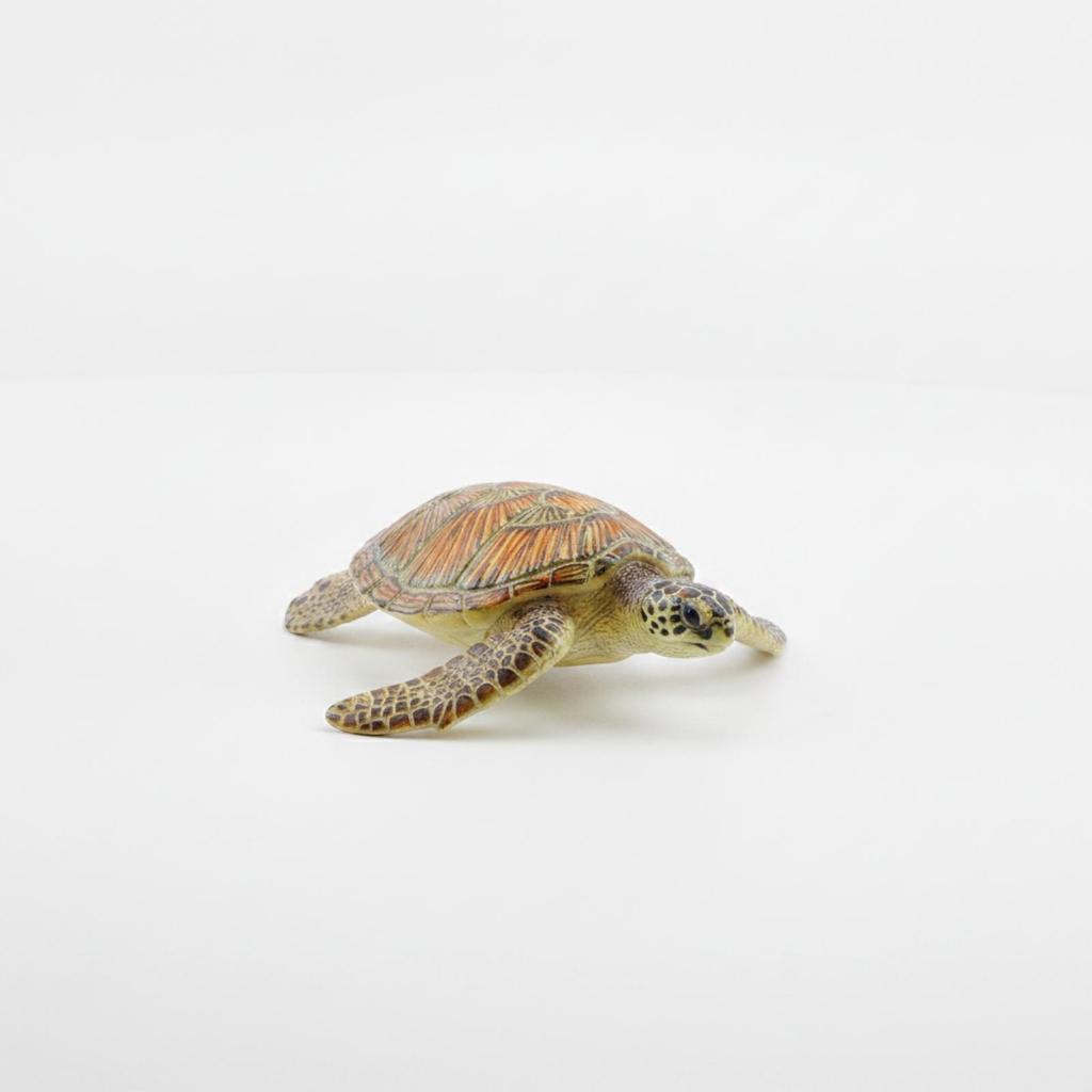 Sea Turtle Model Realistic Figure Textured Toy for Collectors, Kids, Desk Decor,