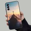 Křesťanský kříž Christ Pouzdro na telefon Pro Samsung Galaxy A13,A21s,A22,A31,A32,A52,A53,A71,A80,Měkký černý kryt
